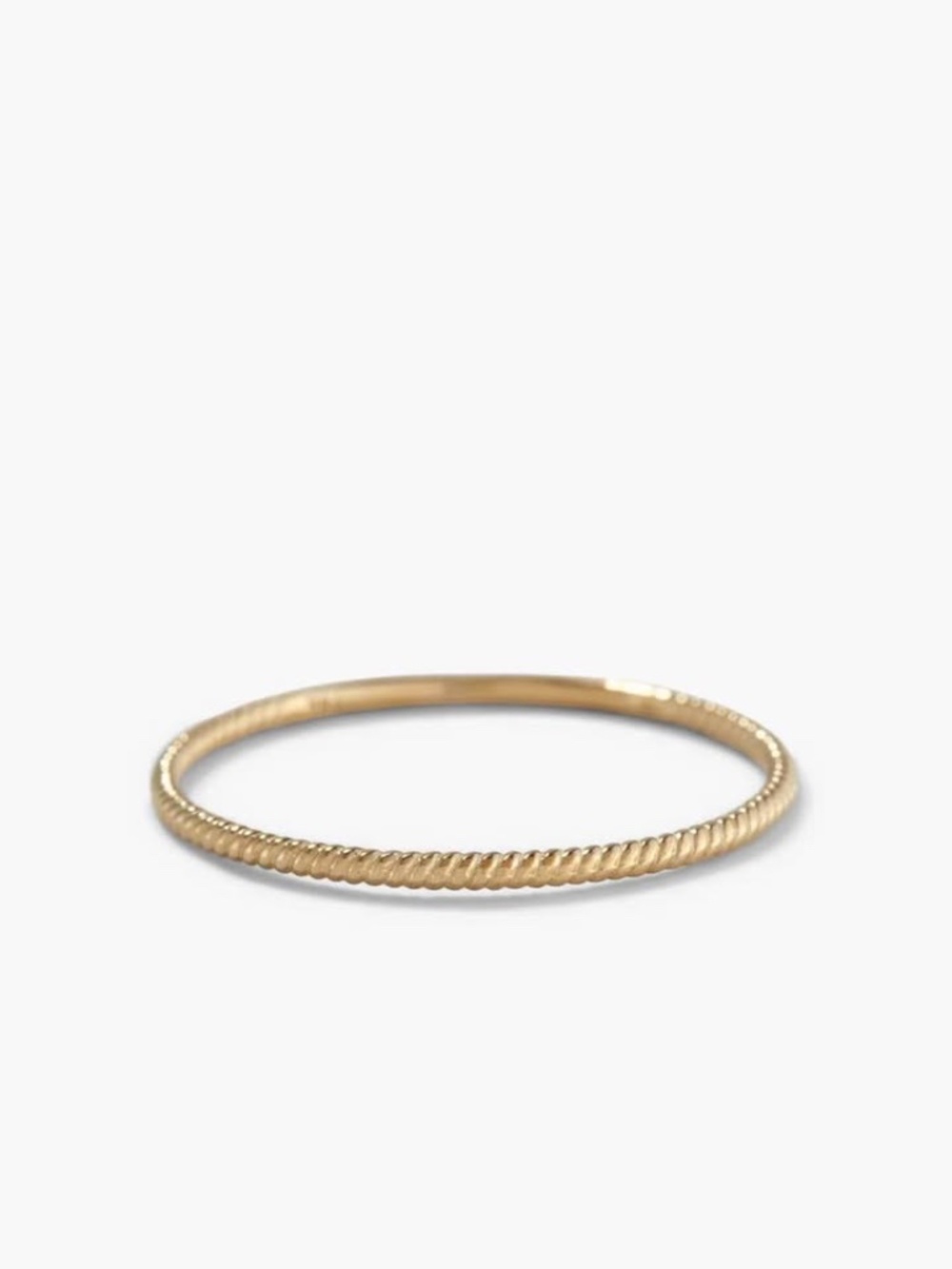 Mejuri twist ring, size 7, 14k yellow gold